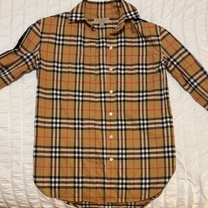 Burberry Beige Checkered Shirt with Black and Red